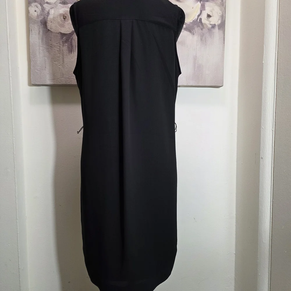 Express Botton-down Black Shirt With No Waist Tie - Picture 4 of 5